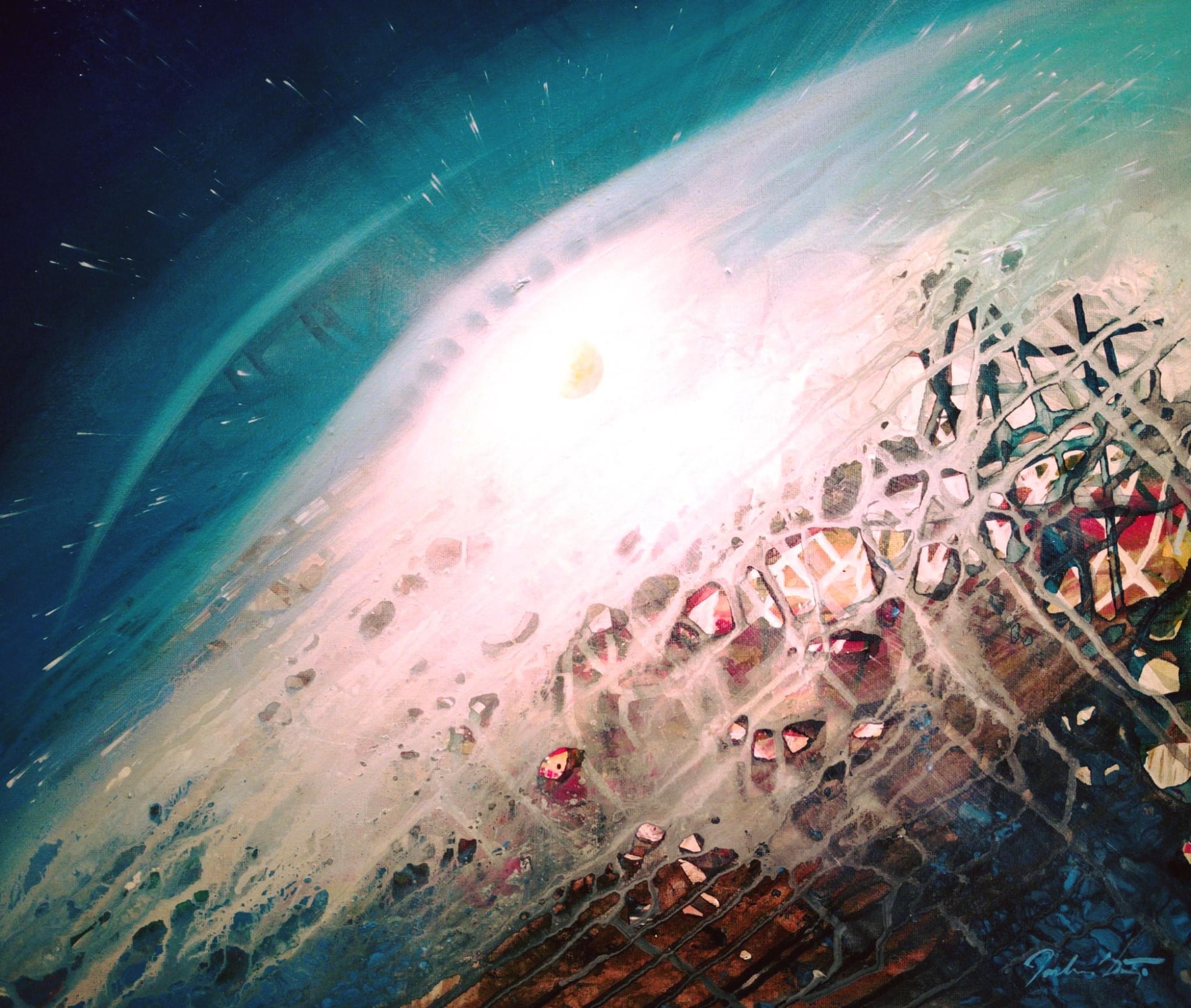 SPHERE IU ( I am ~ the Universe ) * oil on canvas * 50 x 60 cm * MMXIX * author : Dražen Pavlović * Original oil painting