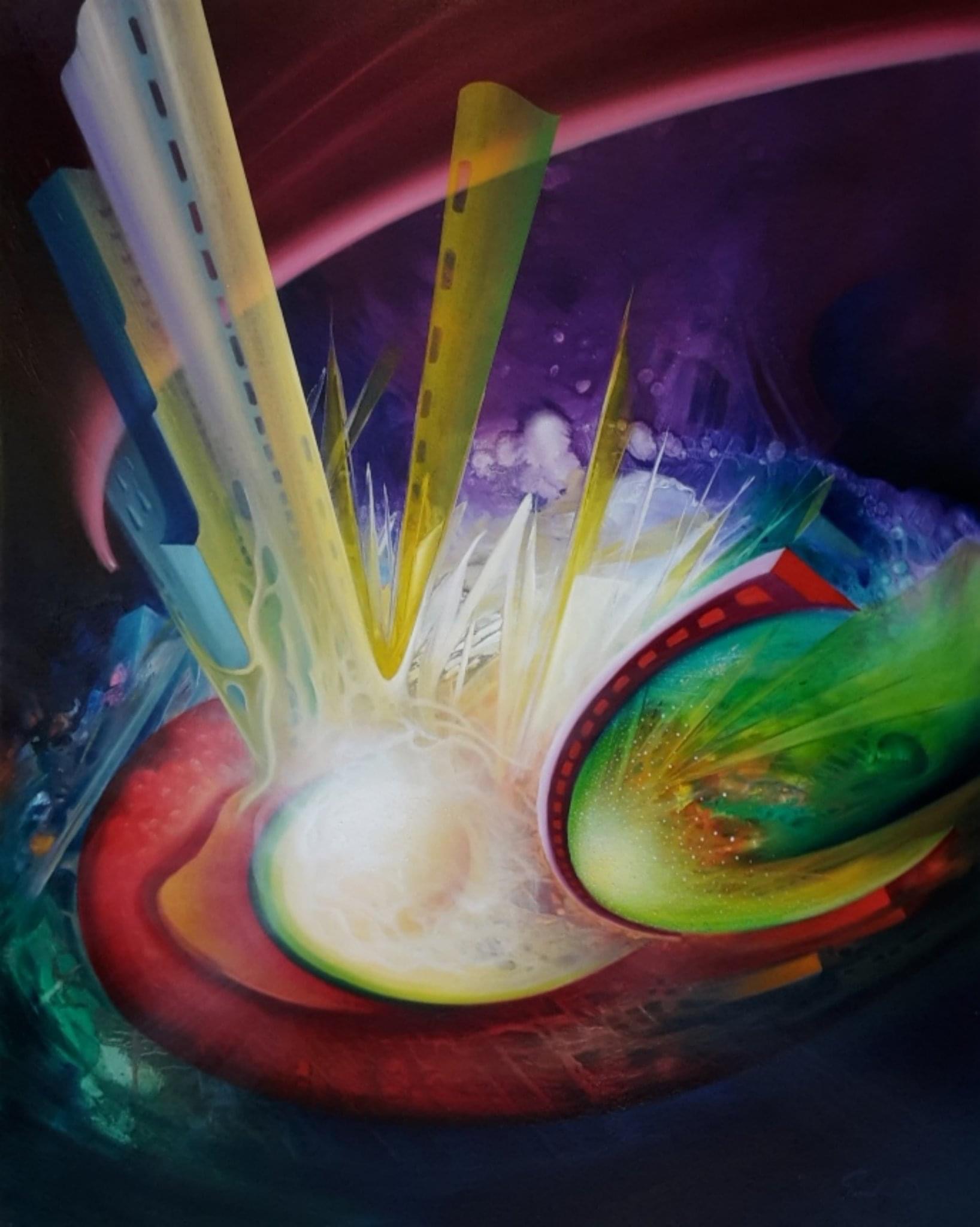 SPHERE ED01 (energy ~ dynamics)- oil on canvas-100 x 80 cm-MMXV-Certificate No. 52644