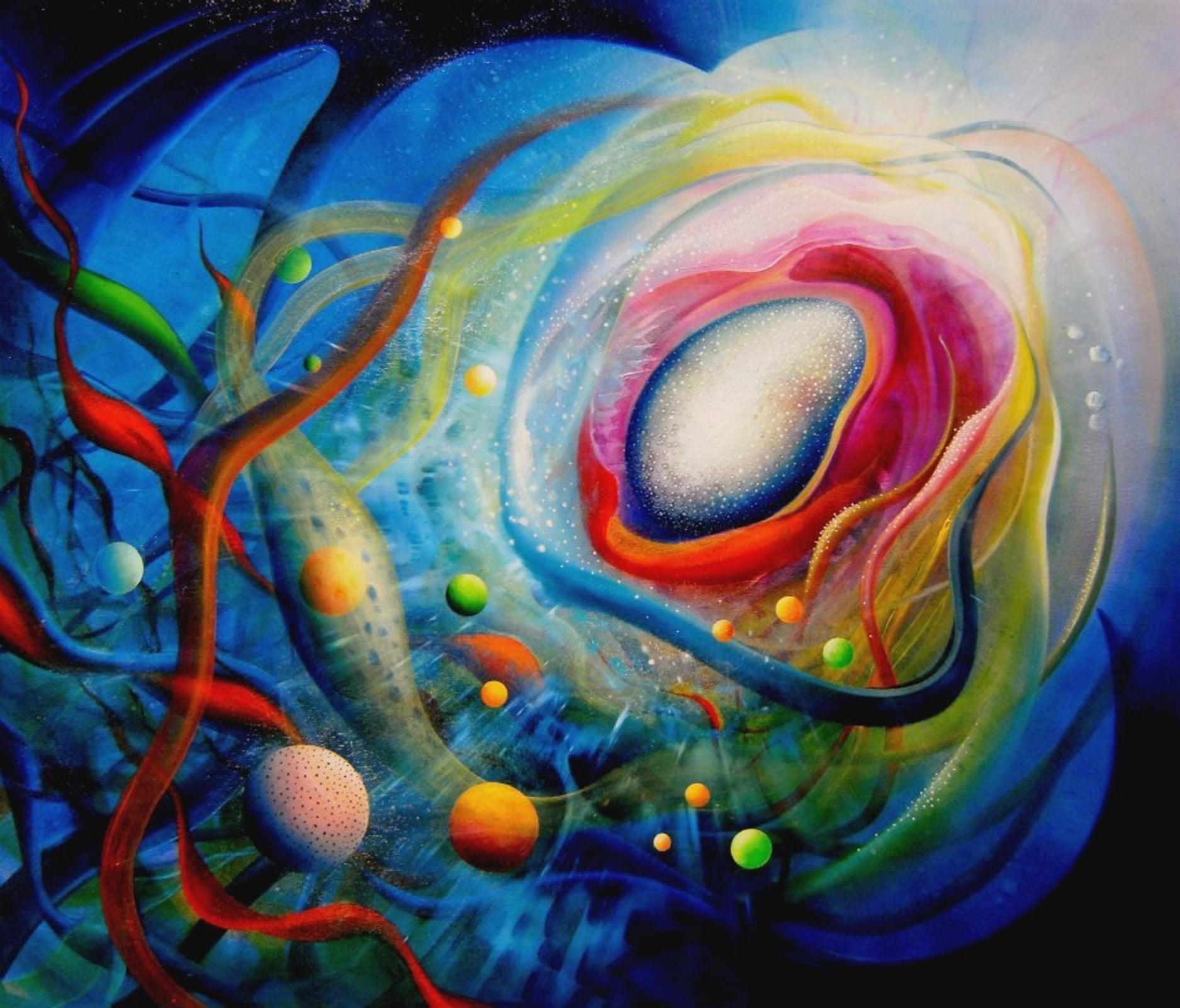 SPHERE NT (neuron ~ transmitter) * oil on canvas * 70 x 80 cm * MMXII * sold