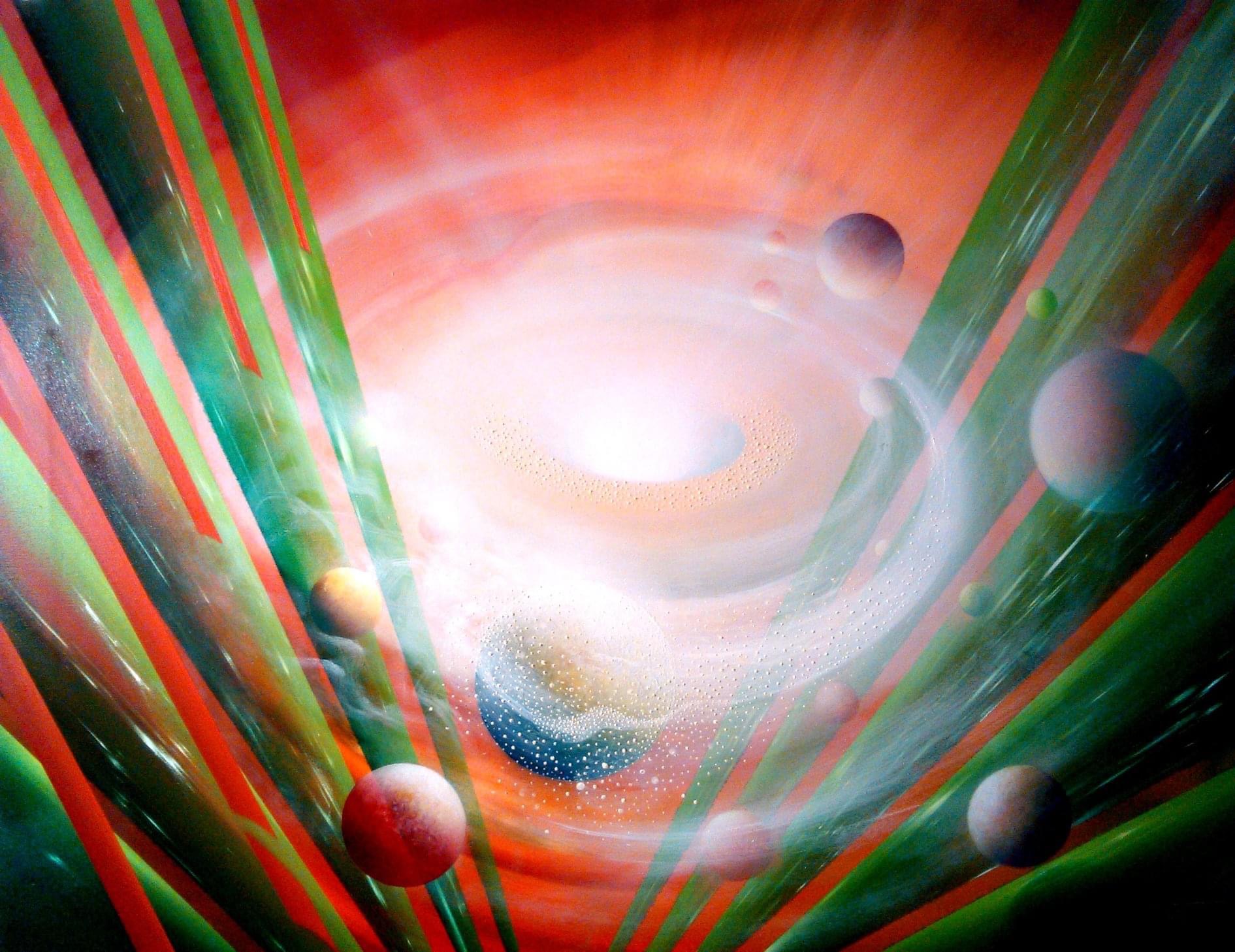 SPHERE CS ( core ~ spiral ) * oil uon canvas * 70 x 90 cm * MMXVII