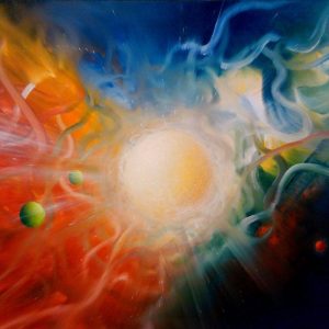SPHERE EM (energy ~ matter ) * oil on canvas * 100 x 150 cm * MMXVI * author * Drazen Pavlovic * in collection of Croatian collector S.Pohizek