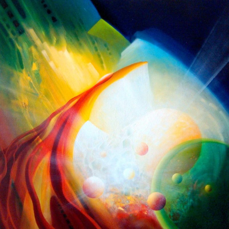 SPHERE PM ( position ~ momentum ) * oil on canvas * 60 x 60 cm * MMXVI * author * Drazen Pavlovic * Original oil painting with Certificate No.52676 * For Sale