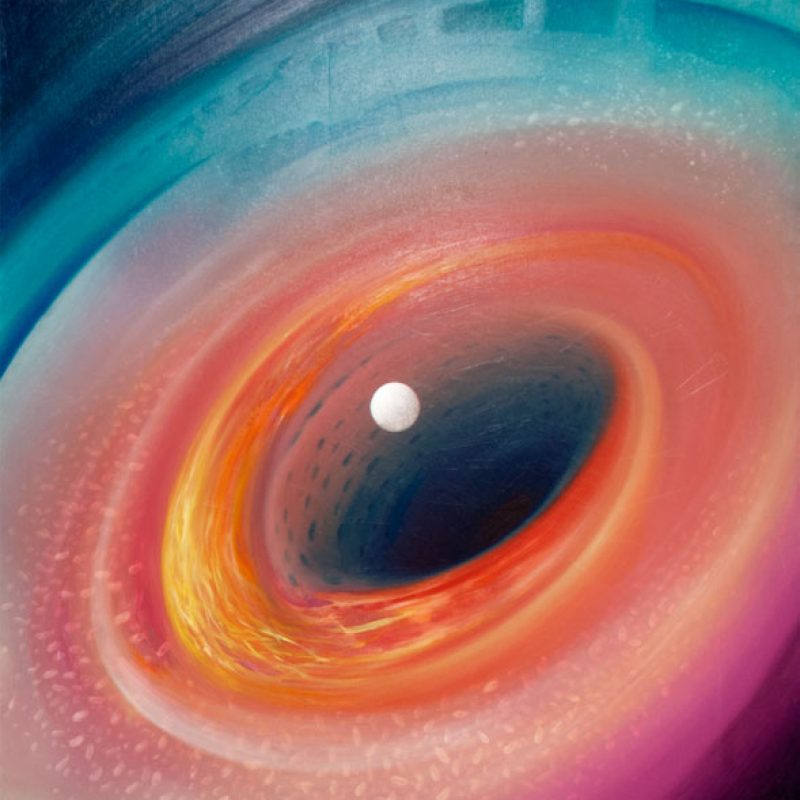 SPHERE-QXQ-(gravity~black hole)-oil-on-canvas-100x90-cm-MMXVI